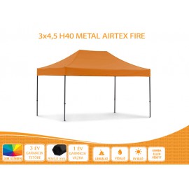 3x4,5  Prof Metal H40 AIRTEX S FIRE tetővel nyitható pavilon több színben