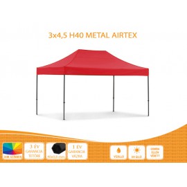 3x6  Prof Metal H40 AIRTEX tetővel,nyitható pavilon több színben